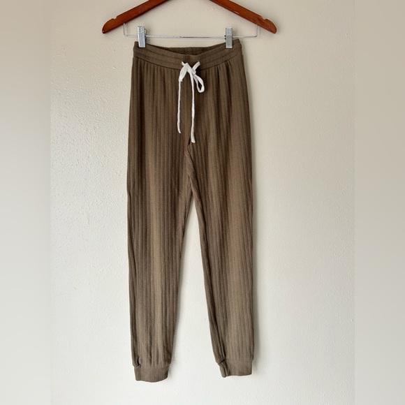 O’Neill Olive Green Ribbed Knit Joggers Size XS - Picture 2 of 9